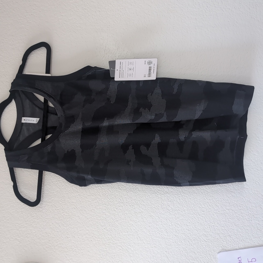 Athleta Momentum Tank Camo Black